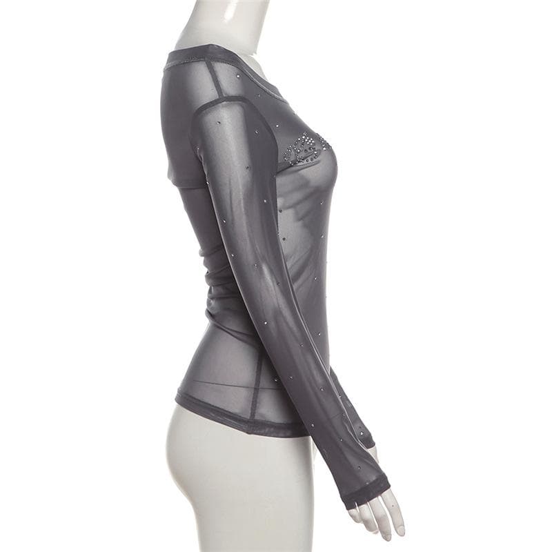 Sparkle & Sheer Off-Shoulder Top: Your Daring Fall & Holiday Statement Piece