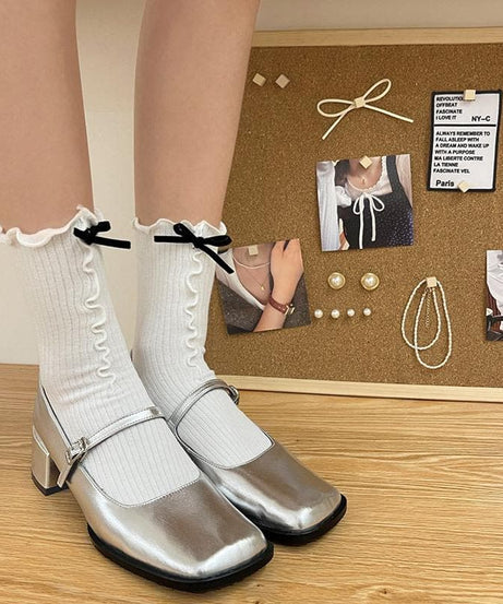 Enchanting Ruffle & Bow Ankle Socks – Fall's Chicest Style Statement
