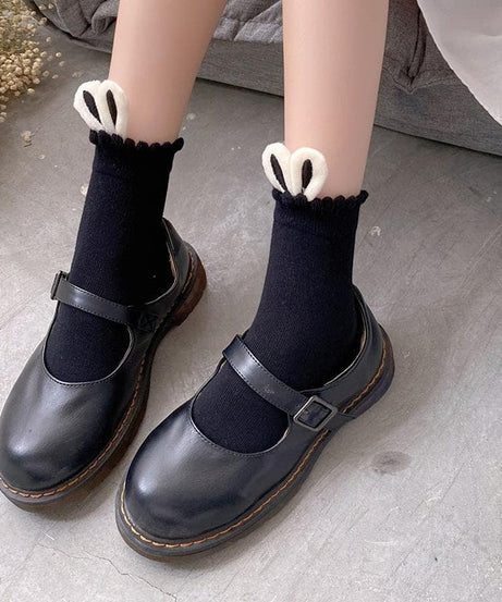 Whimsical Bunny Ears Ruffle Ankle Socks - Cozy Cute for Fall & Halloween!
