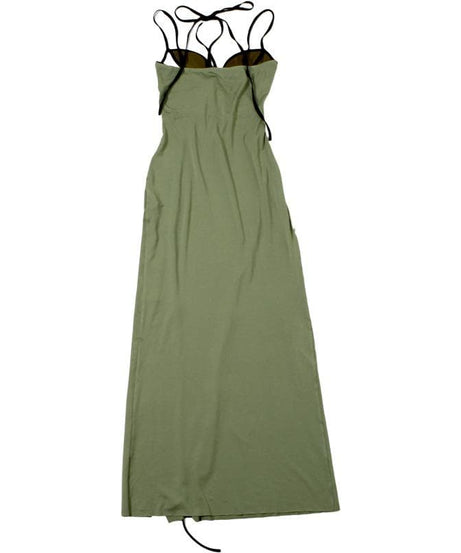Olive Green Halter Cut-Out Maxi Dress - Your Daring Fall & Holiday Party Statement