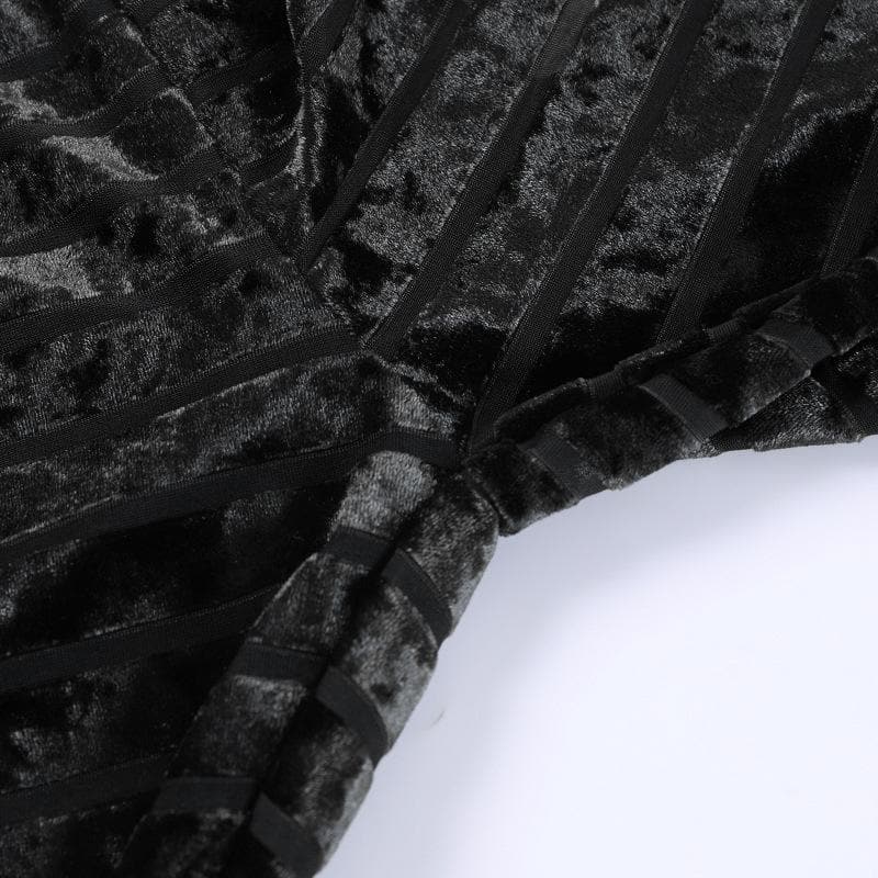 Glamorous Shredded Velvet High-Waist Stacked Flare Pants - Fall/Holiday Chic