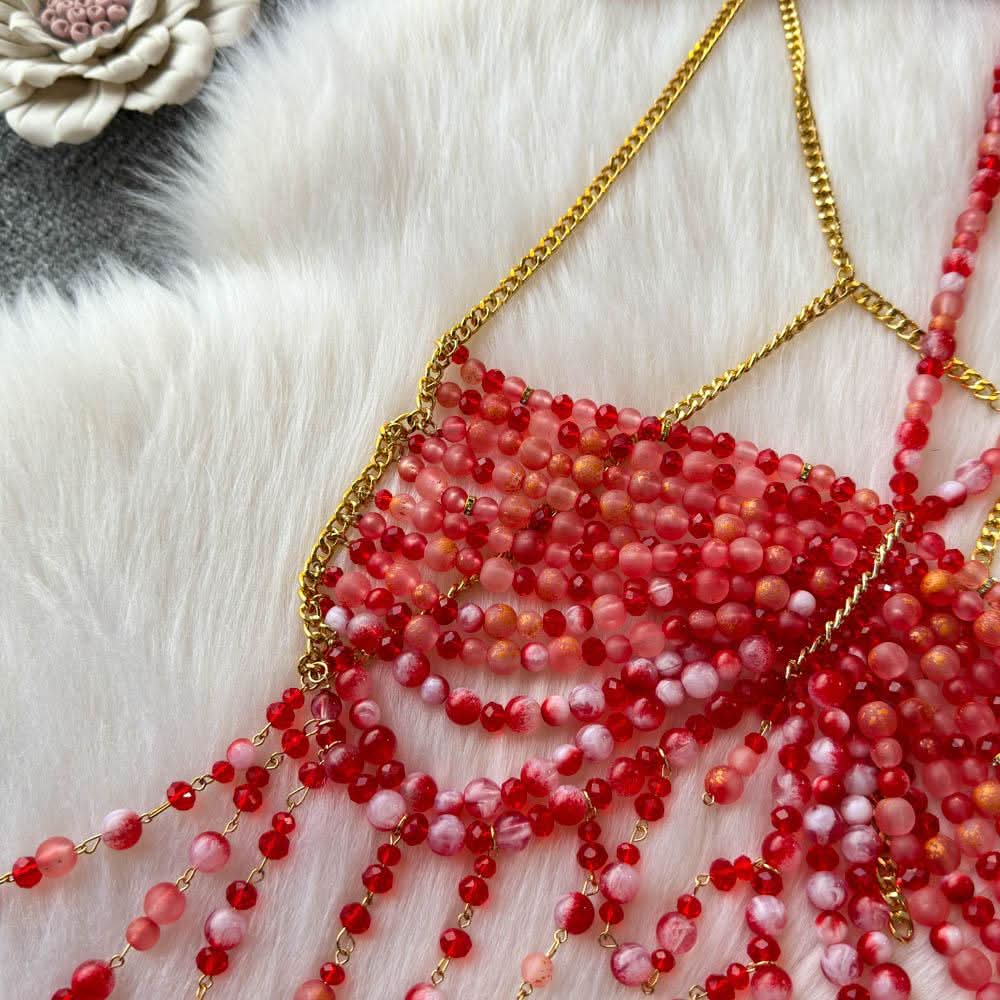 Emerald Dream Beaded Halter Top | Dazzling Resort & Festival Statement Piece for Women