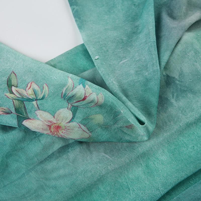 Dreamy Butterfly Print Ruched Mesh Maxi Dress | Cowl Neck & Mermaid Hem for Effortless Fall Style