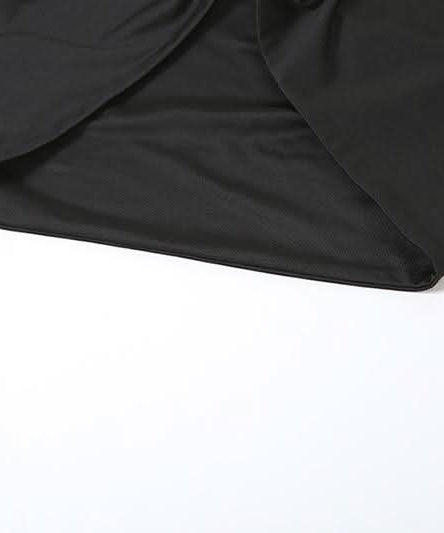 Y2K Goddess O-Ring Halter Crop Top & High Slit Maxi Skirt Set | Black Party & Vacation Wear