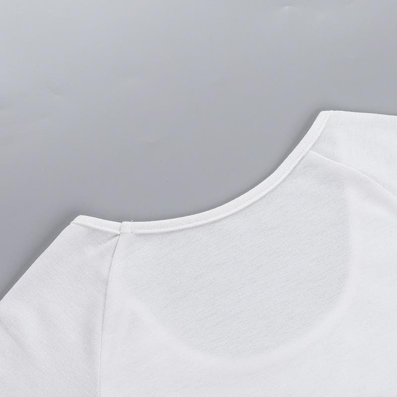 "WET" Statement Crop Top | Y2K Scoop Neck Raglan Tee for Fall & Halloween