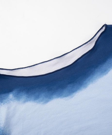 Cozy Chic Ombre Blue Flare Pant & Crop Top Set | Fall Vibes Fashion for Women