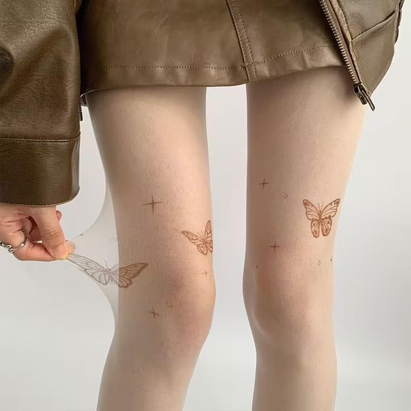 Enchanting Butterfly Sheer Tights | Delicate Fall Fashion & Holiday Sparkle