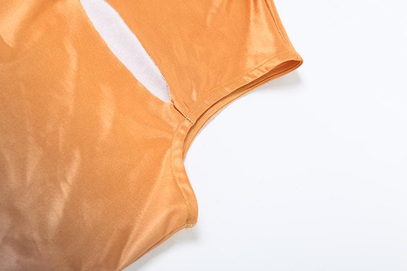 Fall Ombre Chic: Sleeveless Mock Neck Crop Top & Flared Pant Set