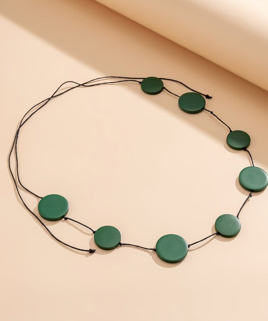 Earthy Green Disc Waist Chain – Effortless Boho Chic Body Jewelry for Fall