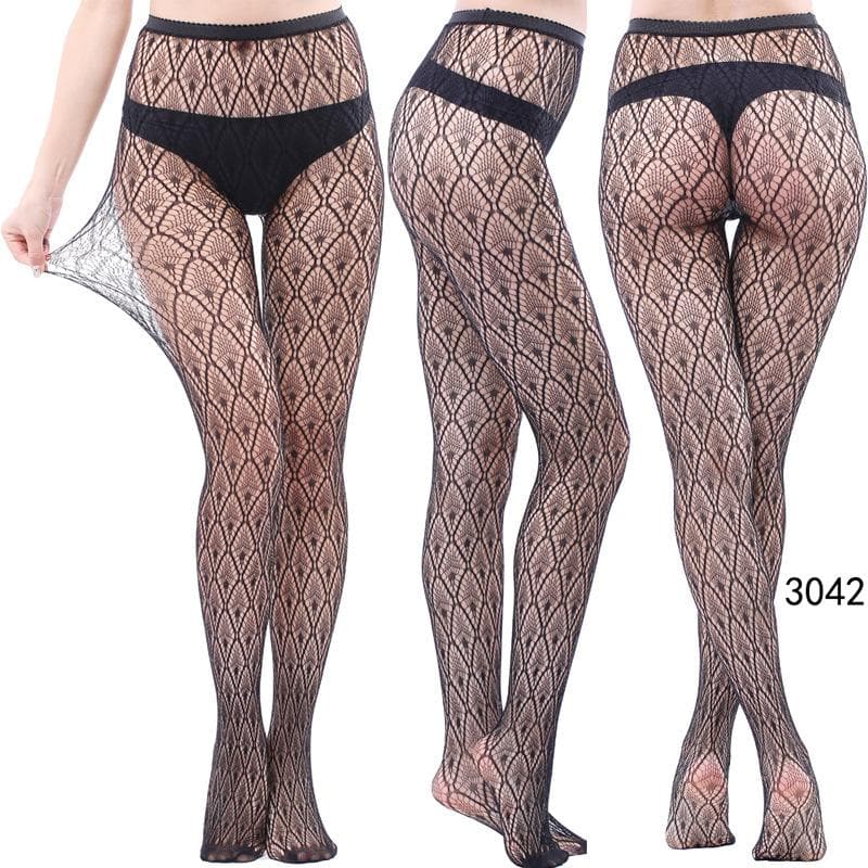 Fall & Holiday Glam: High-Waist Patterned & Fishnet Tights Collection - 12 Chic Styles