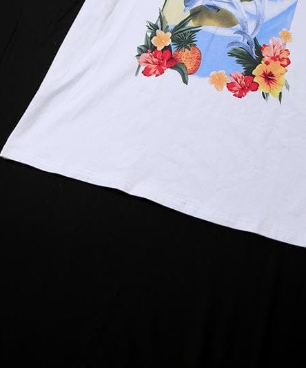 Women's 'Sunshine' Dolphin & Tropical Graphic Tee - Your Cozy Fall & Winter Getaway Vibe Top