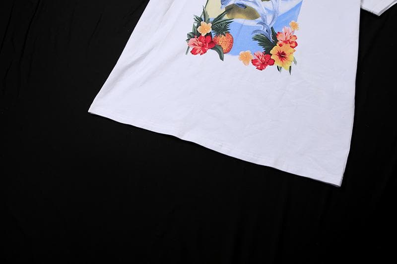 Women's 'Sunshine' Dolphin & Tropical Graphic Tee - Your Cozy Fall & Winter Getaway Vibe Top
