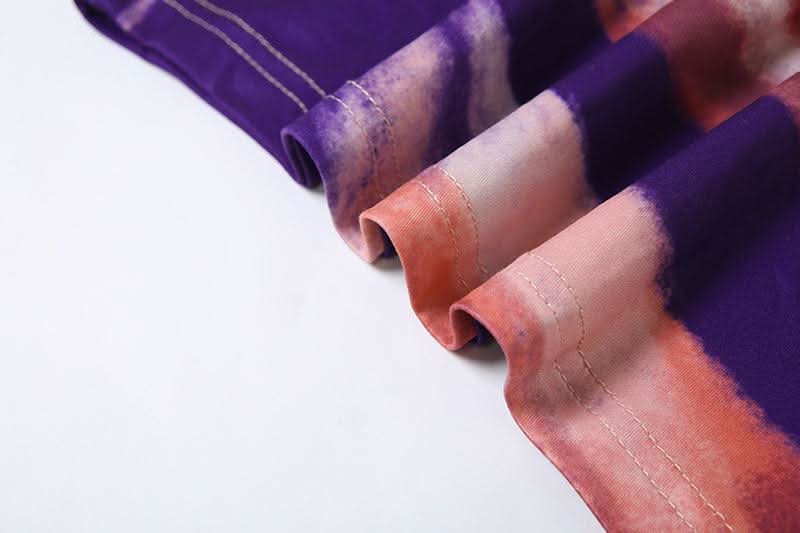 Mystic Hues Abstract Art Bodycon Mini Dress - Sleeveless Fall Statement