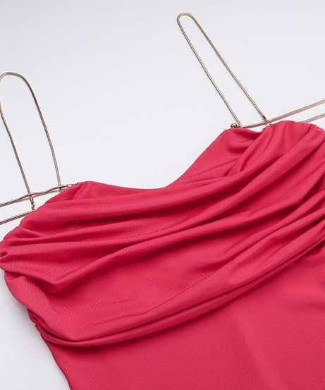 Fuchsia Ruched Sweetheart Bodycon Midi Dress - Elegant Fall & Holiday Party Attire