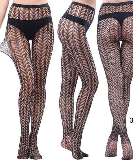 Fall & Holiday Glam: High-Waist Patterned & Fishnet Tights Collection - 12 Chic Styles