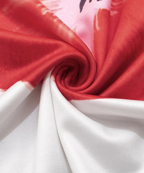 Vibrant Red Poppy Floral Tee | Women's Soft & Stretchy Short Sleeve Top for Fall Style