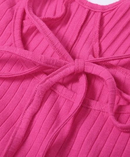 Fuchsia Fierce: The 'It Girl' Ribbed Cut-Out Maxi Dress with High Slit – Fall & Holiday Party Ready