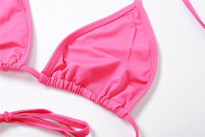 Y2K Glam "Pinkbaby" Rhinestone Mesh Halter Crop Top - Edgy Fall Party & Halloween Essential