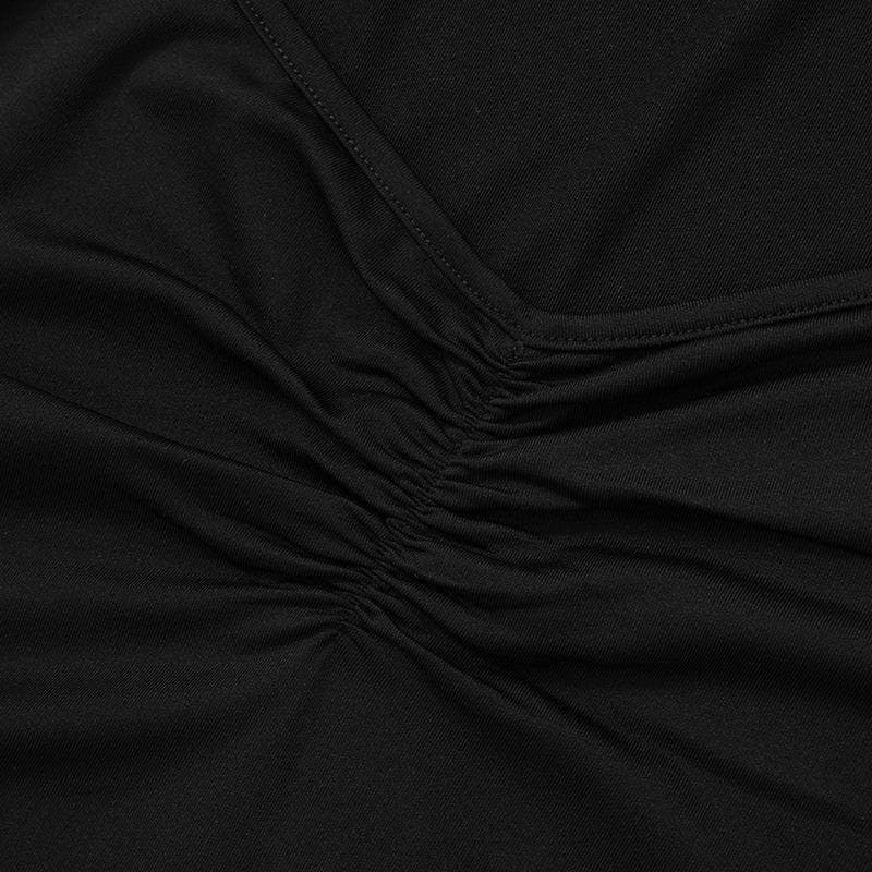 Sleek Ruched Sweetheart Mesh Long Sleeve Top with Thumbholes – Your Fall 2025 Style Essential