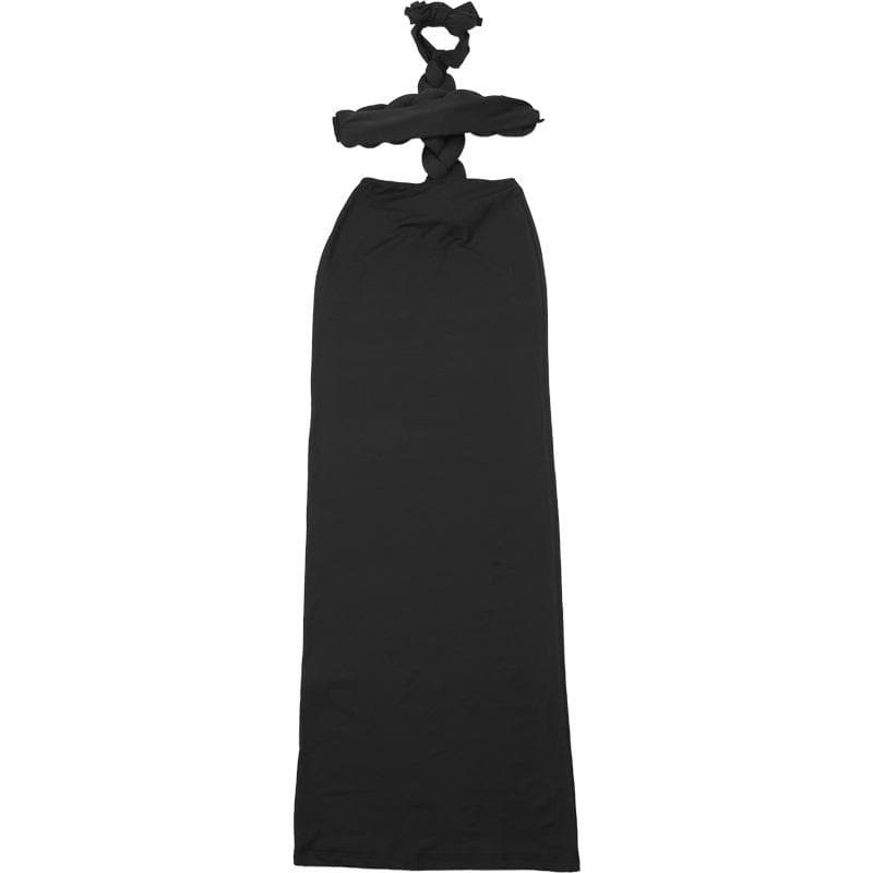 Iconic Seraphina Black Braided Halter Maxi Gown: Your Showstopping Statement for Fall & Holiday Galas