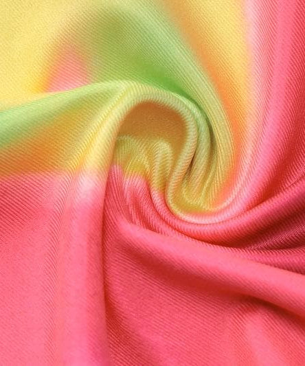 Vibrant Swirl Print Long Sleeve Crop Top & Mini Skirt Set - Y2K Fall Party & Night Out Style