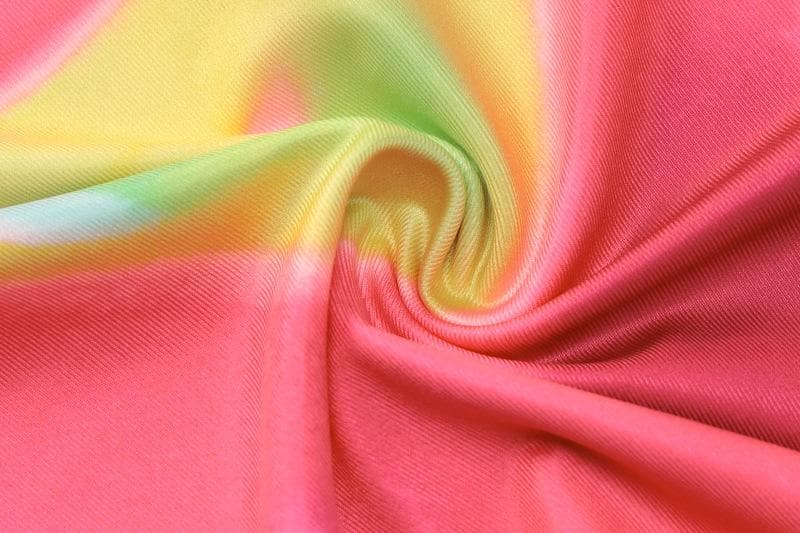 Vibrant Swirl Print Long Sleeve Crop Top & Mini Skirt Set - Y2K Fall Party & Night Out Style