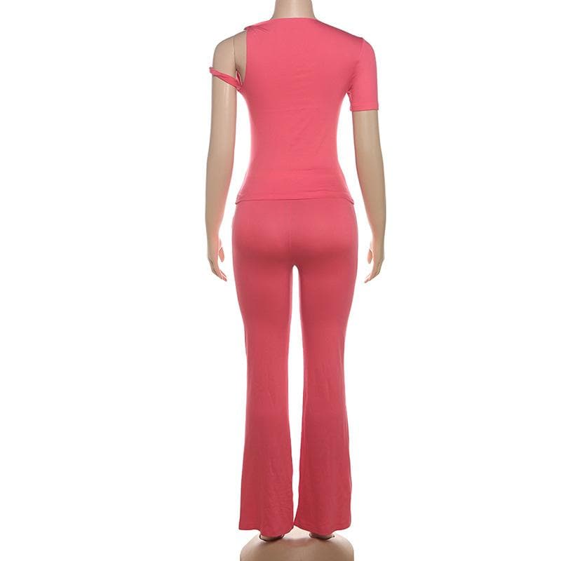 Women's Fall Chic Knot-Detail Lounge & Go Pant Set - Comfy & Stylish 2-Piece Outfit