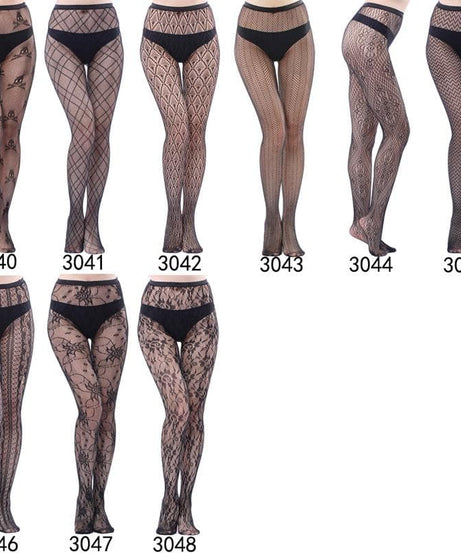 Fall & Holiday Glam: High-Waist Patterned & Fishnet Tights Collection - 12 Chic Styles