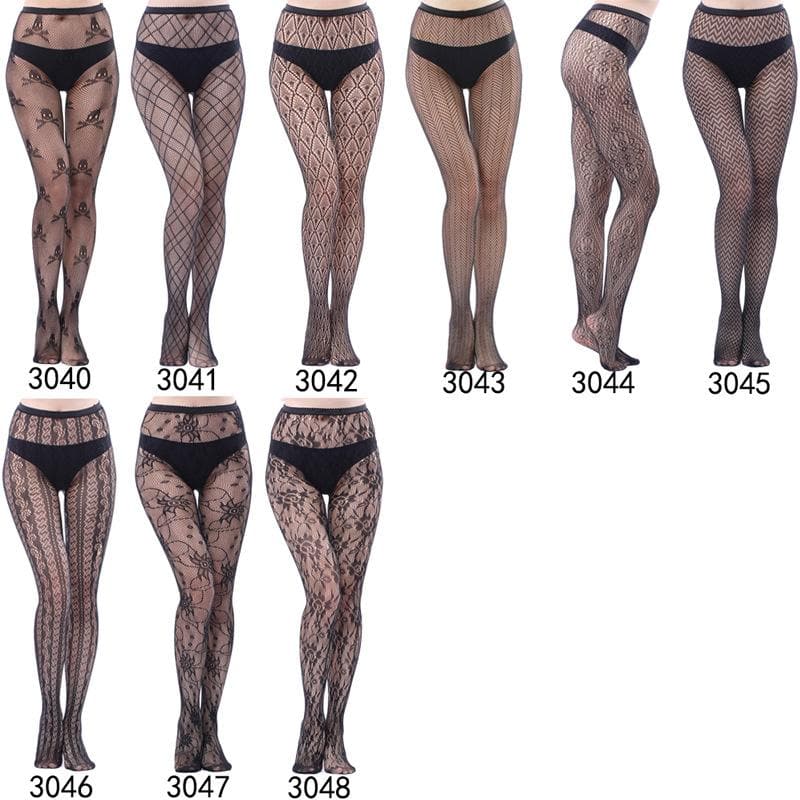 Fall & Holiday Glam: High-Waist Patterned & Fishnet Tights Collection - 12 Chic Styles