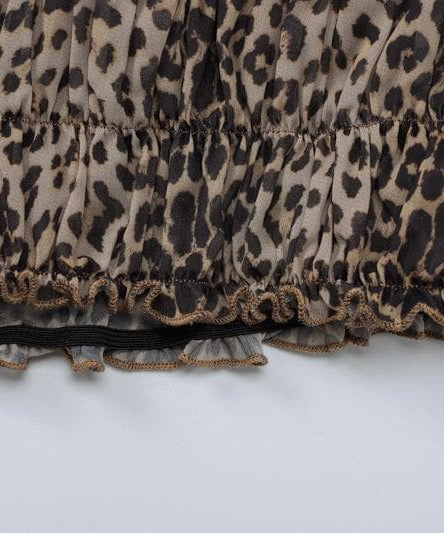 Wild Instincts Leopard Print Cami & Ruffle Shorts Set - Fall Getaway & Luxe Loungewear