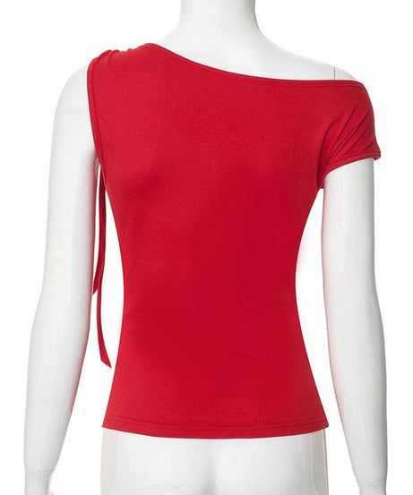 Fall Fashion Favorite: Black One-Shoulder Tie Sleeve Top - Effortless Chic for Autumn Nights & Holiday Parties