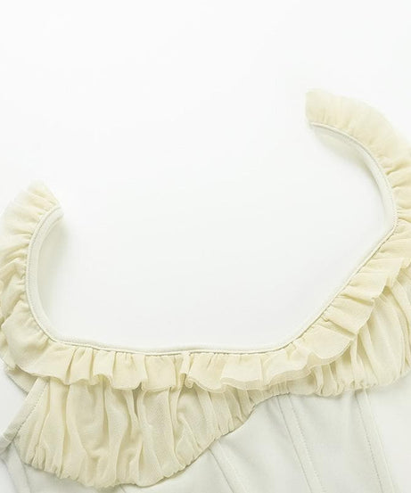 Enchanting Ruffled Corset Cami Top – Autumn Chic & Fall Layering Essential