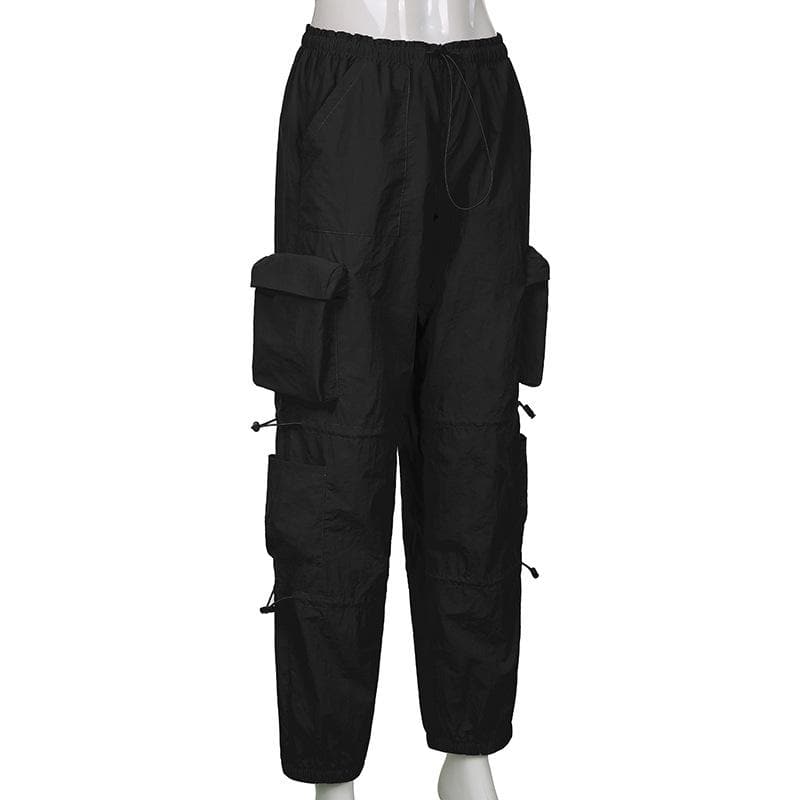 Effortless Fall Vibe: Women's Y2K Baggy Cargo Pants | Low Rise Streetwear Utility Trousers