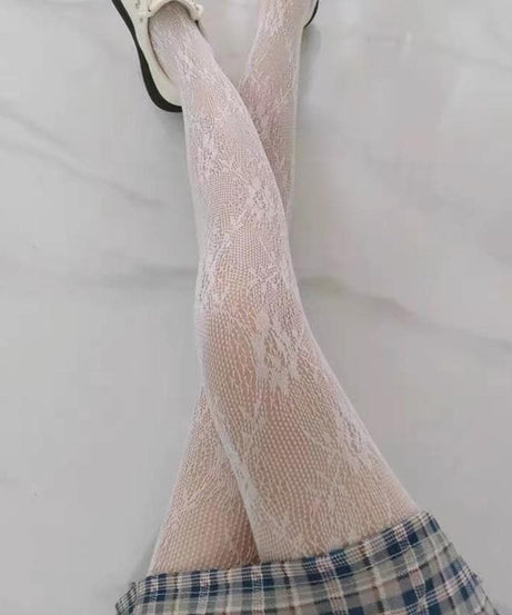 Enchanting Floral & Web Lace Fishnet Tights - Perfect for Fall Fashion & Halloween