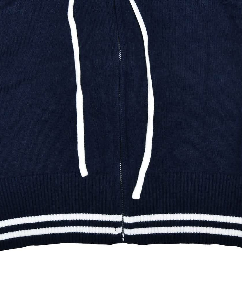 Autumn Luxe: Sailor Chic Knit Crop Hoodie & Flare Pant Set