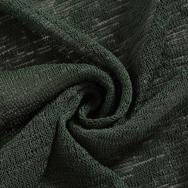 Sultry Sage Sheer Knit Two-Piece Set | Tie-Front Crop Top & Ruched Mini Skirt for Daring Fall Nights