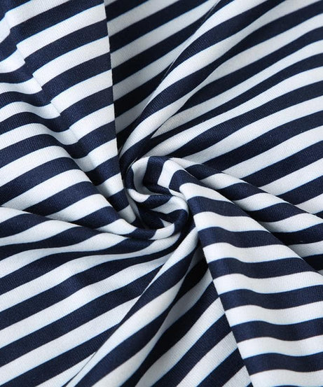 Effortless American Chic: Striped Strapless Tube Top - Your Fall Layering & Holiday Travel Essential