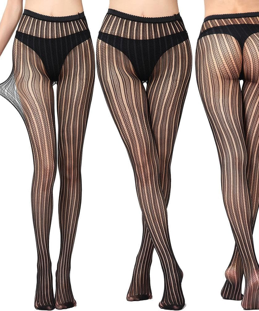 Fall & Holiday Glam: High-Waist Patterned & Fishnet Tights Collection - 12 Chic Styles