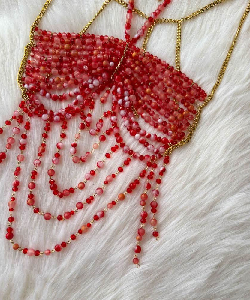 Emerald Dream Beaded Halter Top | Dazzling Resort & Festival Statement Piece for Women