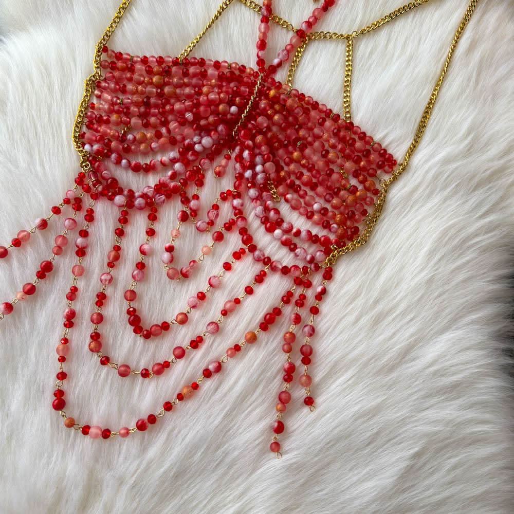 Emerald Dream Beaded Halter Top | Dazzling Resort & Festival Statement Piece for Women