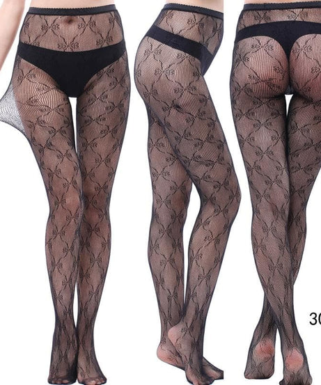 Fall & Holiday Glam: High-Waist Patterned & Fishnet Tights Collection - 12 Chic Styles