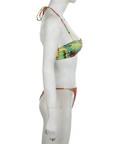 Juicy Fruit Print O-Ring Halter Bikini - Your Must-Have Tropical Vacation Swimwear