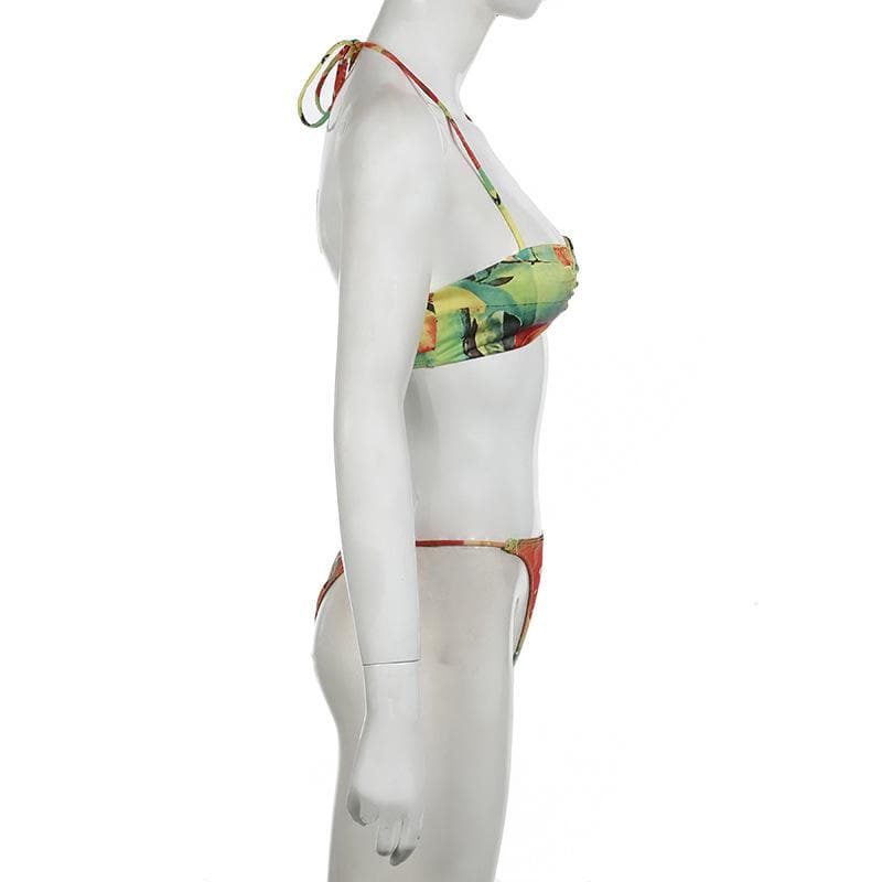 Juicy Fruit Print O-Ring Halter Bikini - Your Must-Have Tropical Vacation Swimwear