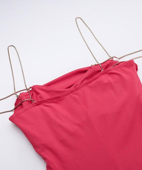 Fuchsia Ruched Sweetheart Bodycon Midi Dress - Elegant Fall & Holiday Party Attire