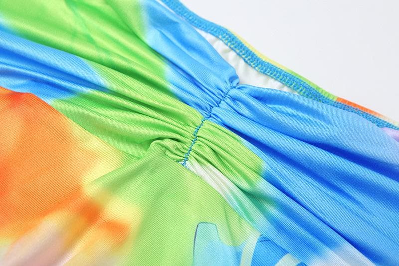 Chic Abstract Print Maxi Skirt Set – Vibrant Two-Piece Co-ord for Your Next Getaway