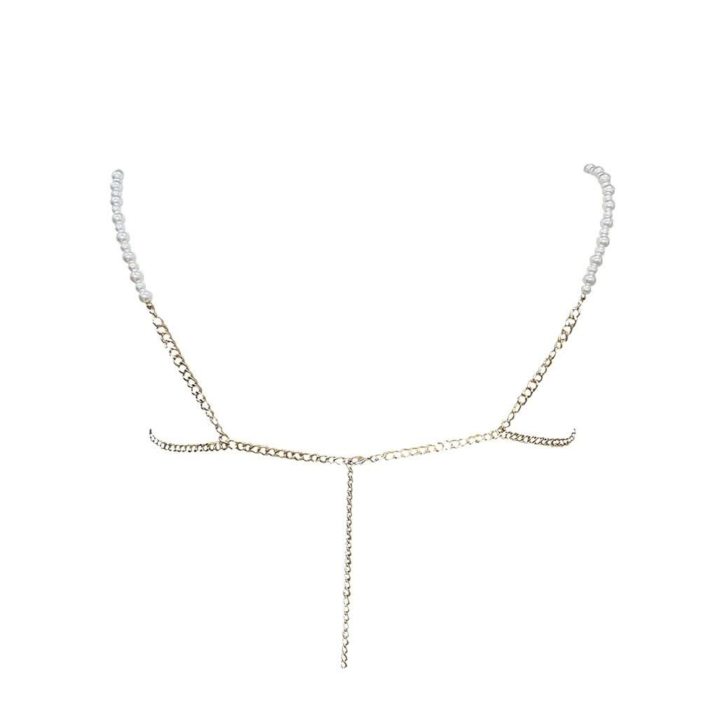 Iconic Pearl Draped Lace Crop Top – Y2K Holiday Glam & Party Ready