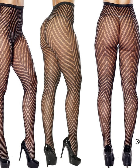 Fall & Holiday Glam: High-Waist Patterned & Fishnet Tights Collection - 12 Chic Styles