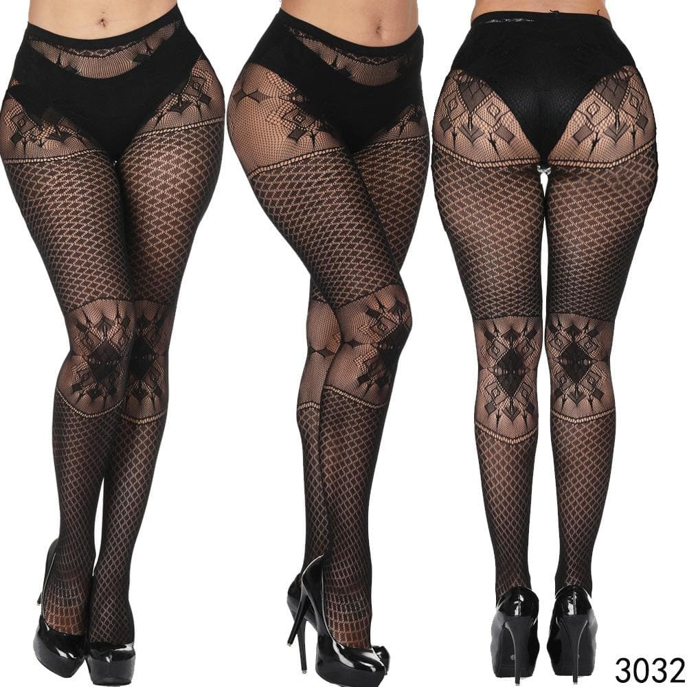 Fall & Holiday Glam: High-Waist Patterned & Fishnet Tights Collection - 12 Chic Styles