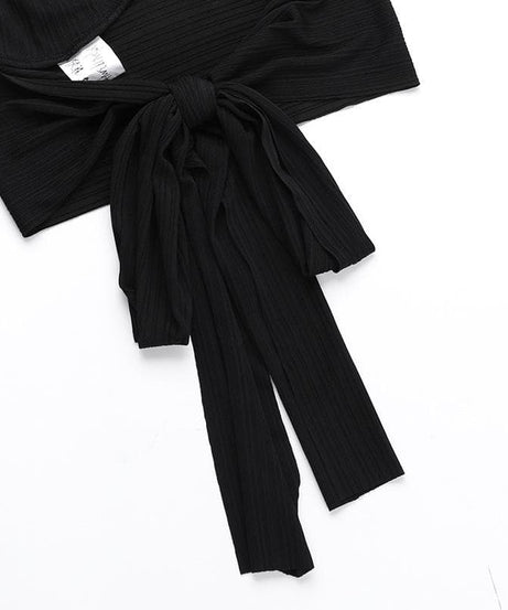 Effortless Elegance: Halter V-Neck Cut-Out Maxi Skirt Set - Your Go-To for Fall Evenings & Holiday Glam