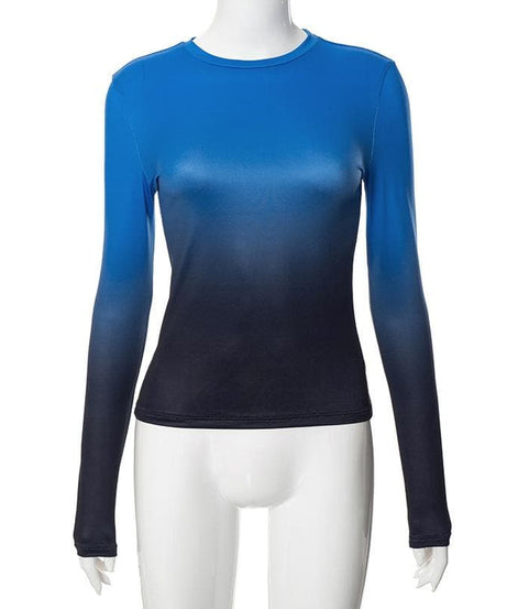 Ocean Sunset Ombre Long Sleeve Top - Your Chic Fall & Winter Wardrobe Staple